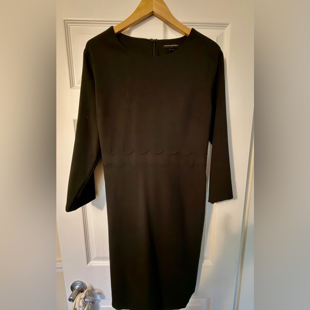 Banana Republic Classic Black Long Sleeve Dress
